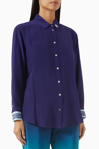 Contrast-cuff Shirt