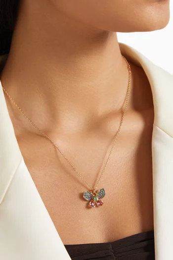 Idyllia Butterfly Pendant Necklace in Gold-tone Metal