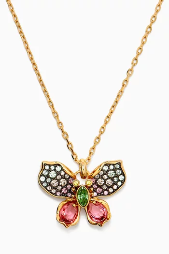 Idyllia Butterfly Pendant Necklace in Gold-tone Metal