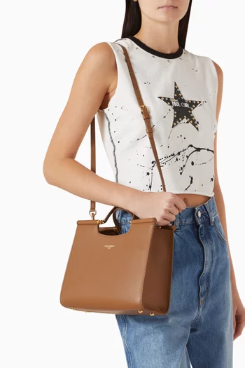 حقيبة يد سيسيلي صغيرة جلد نابا