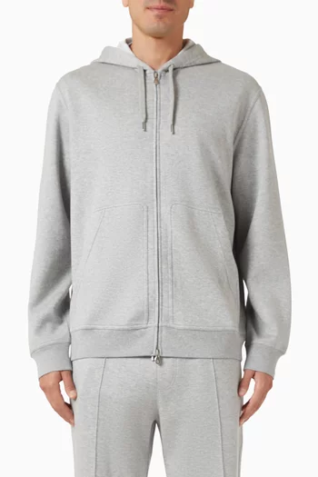 Double Cloth Hooded Sweatshirt in French Terry