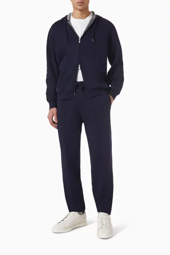Zip Hoodie in Cashmere-blend