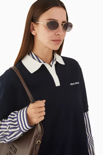 Oval Sunglasses in Metal