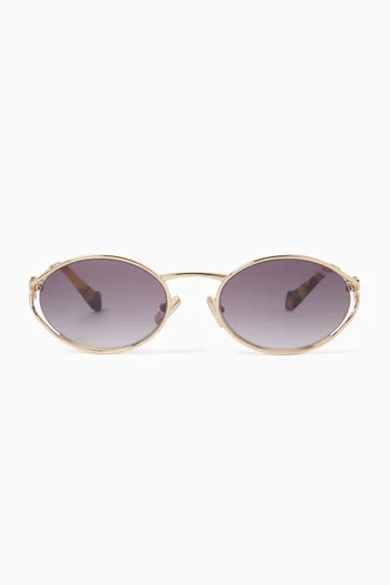 Oval Sunglasses in Metal