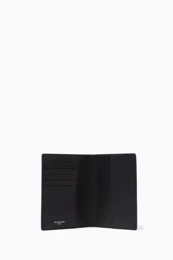 Passport Holder in Textured Calfskin
