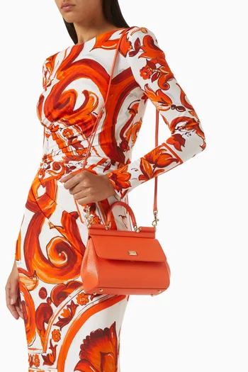 Small Sicily Handbag in Dauphine Leather