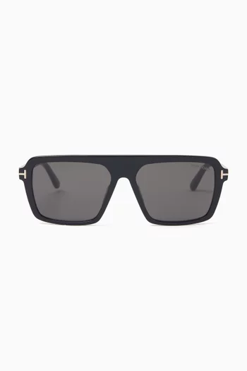 Oversized Square Sunglasses in Acetate