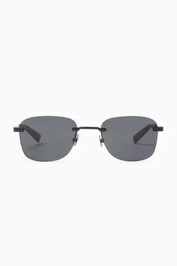 Rectangular Sunglasses in Metal
