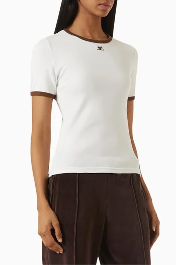Signature Contrast T-shirt in Cotton