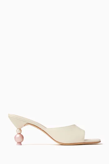 Perla 70 Mid Mules in Leather