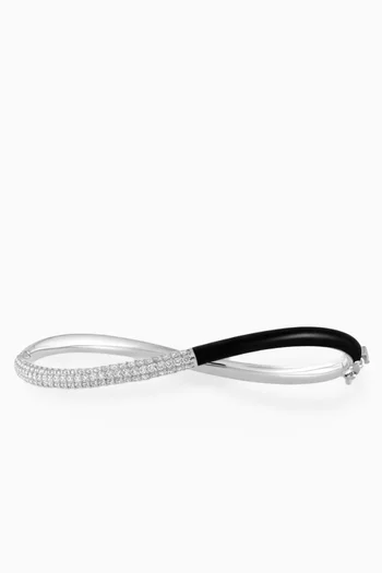 Femininity Infinity Bangle in 18kt White Gold