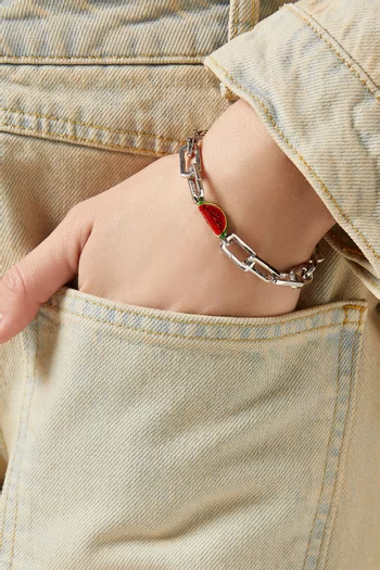 Watermelon Charm in Sterling Silver