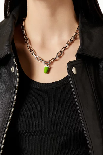 The Iced Matcha Pendant in Sterling Silver