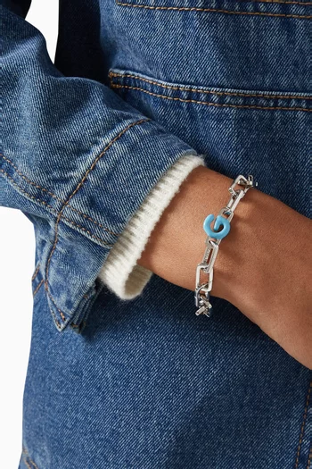 X Charm in Sterling Silver with Enamel