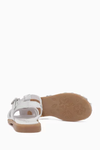 Sofia Sandals in Metallic Leather