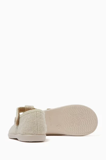 Pedro T-bar Espadrilles in Linen-canvas