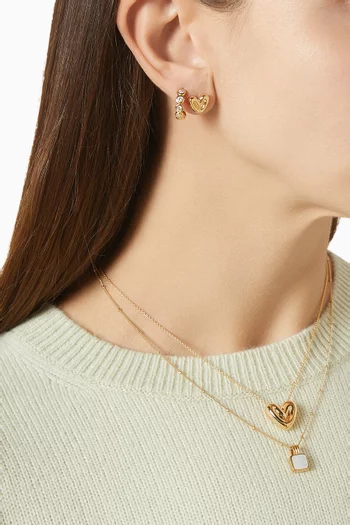 Puffy Heart Mini Stud Earrings in 18kt Recycled Gold Vermeil
