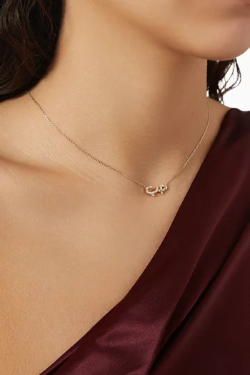 Arabic 'Hobb' Diamond Necklace in 18kt Gold