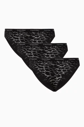 Icon Lace Brazilian Briefs, Set of 3