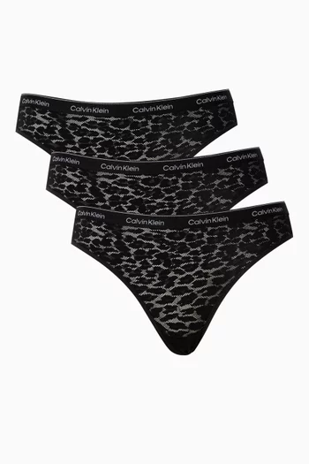Icon Lace Brazilian Briefs, Set of 3