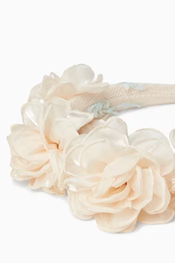 3D Floral-appliqué Headband