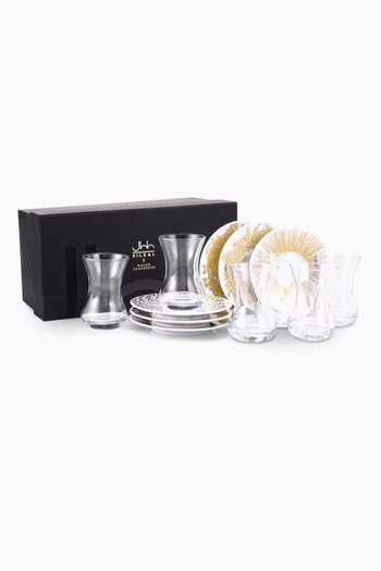 x Razan Alazzouni Tamrah Istikanah & Saucer Set, Set of 6
