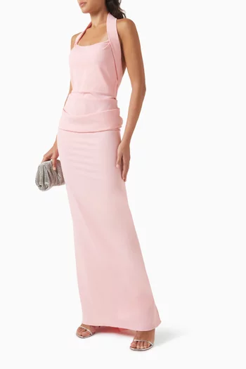 Low-back Gown in Crepe
