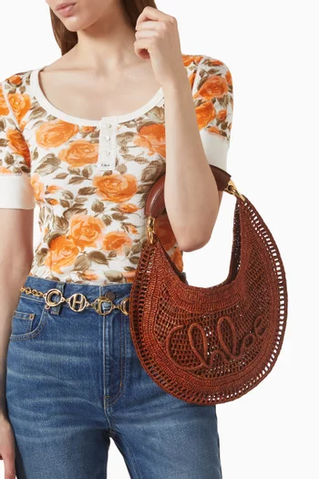 Summer Banana Hobo Bag in Raffia