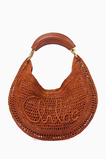 Summer Banana Hobo Bag in Raffia