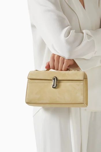 Small Symmetry Pochette Top-handle Bag in Suede