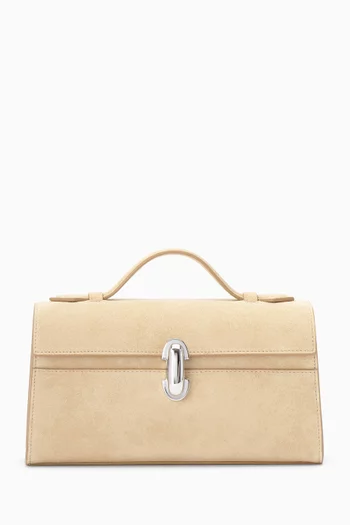 Small Symmetry Pochette Top-handle Bag in Suede