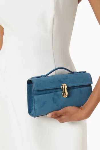 Small Symmetry Pochette Top-handle Bag in Suede