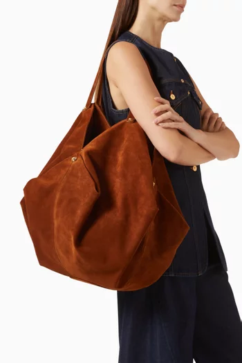 Large Protea Shoulder Bag in Suede