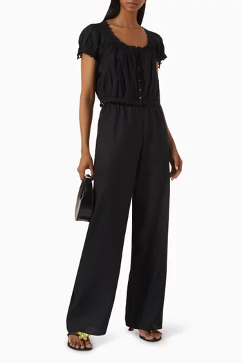 Nera Crop Top in Organic Cotton Poplin