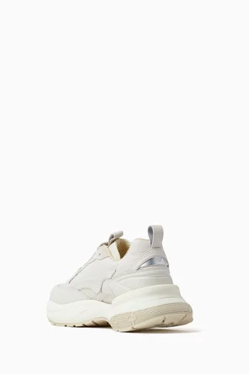 Platform Sneakers in Leather