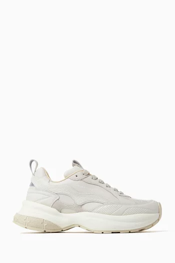 Platform Sneakers in Leather