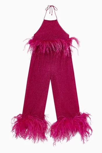 Lumiere Plumage Pants in Stretch Lurex