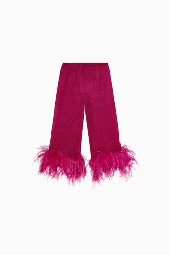 Lumiere Plumage Pants in Stretch Lurex