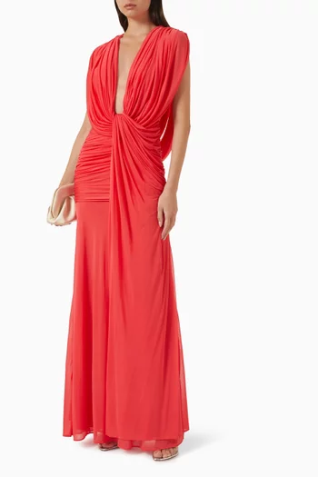 Ripple Drape Gown in Jersey