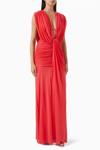 Ripple Drape Gown in Jersey
