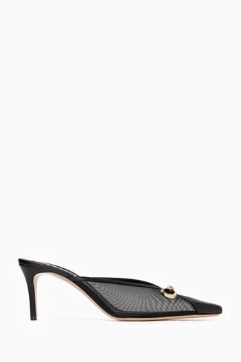 Bowie 75 Mules in Mesh & Leather