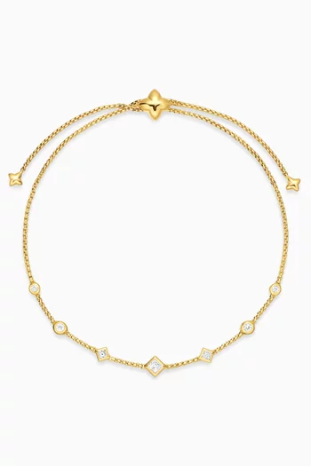 Petite Modern Renaissance® Station Chain Bracelet in 18kt Yellow Gold