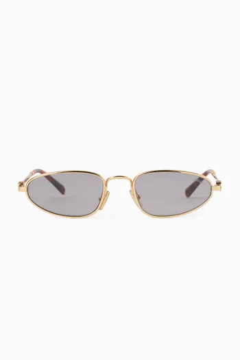Oval Sunglasses in Metal
