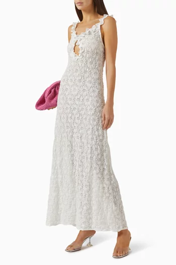 Maea Maxi Dress in Textured Cloqué