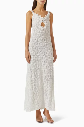 Maea Maxi Dress in Textured Cloqué
