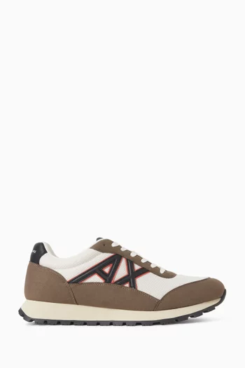 Drop Side Logo Sneakers in Mesh
