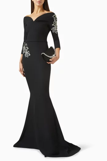 Linda Crystal-embellished Gown