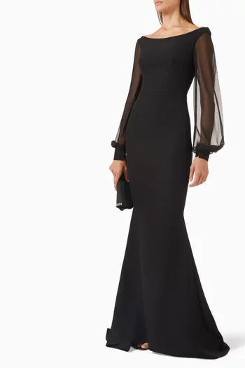 Breena Gayetta Off-shoulder Dress in Crepe