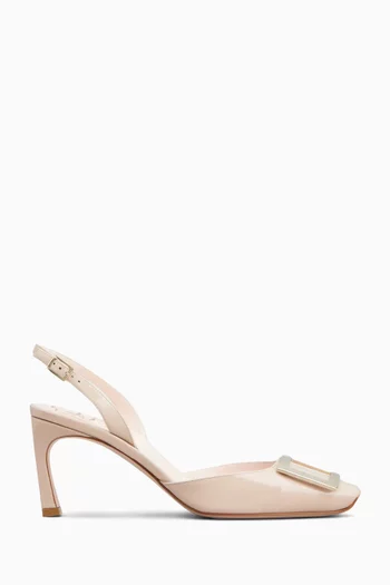Trompette Slingback Pumps in Patent Leather