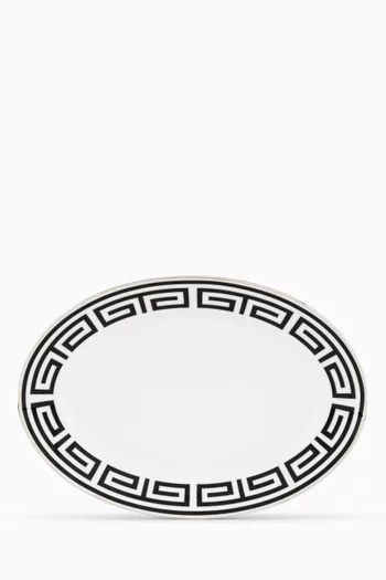 Labirinto Oval Platter in Porcelain